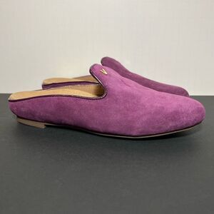 Womens VIONIC Carnegie Purple Suede Slip On Mule Loafers / Size 6